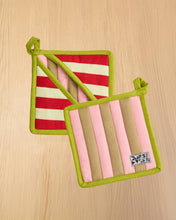Load image into Gallery viewer, Ladybug Stripe Quilted Pot Holder