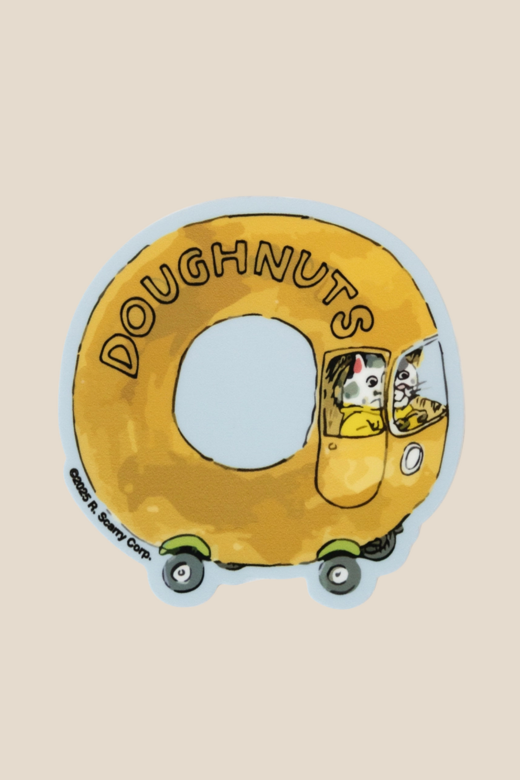 Richard Scarry Doughnut Car Sticker