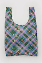 Load image into Gallery viewer, Standard Baggu - Green Star Plaid