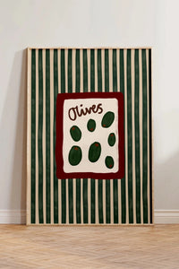 Olives Striped Print