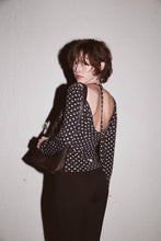 Load image into Gallery viewer, Cowl Back Long Sleeve - Domino Dot
