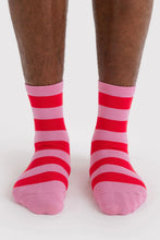 Load image into Gallery viewer, Crew Sock - Pink Stripe