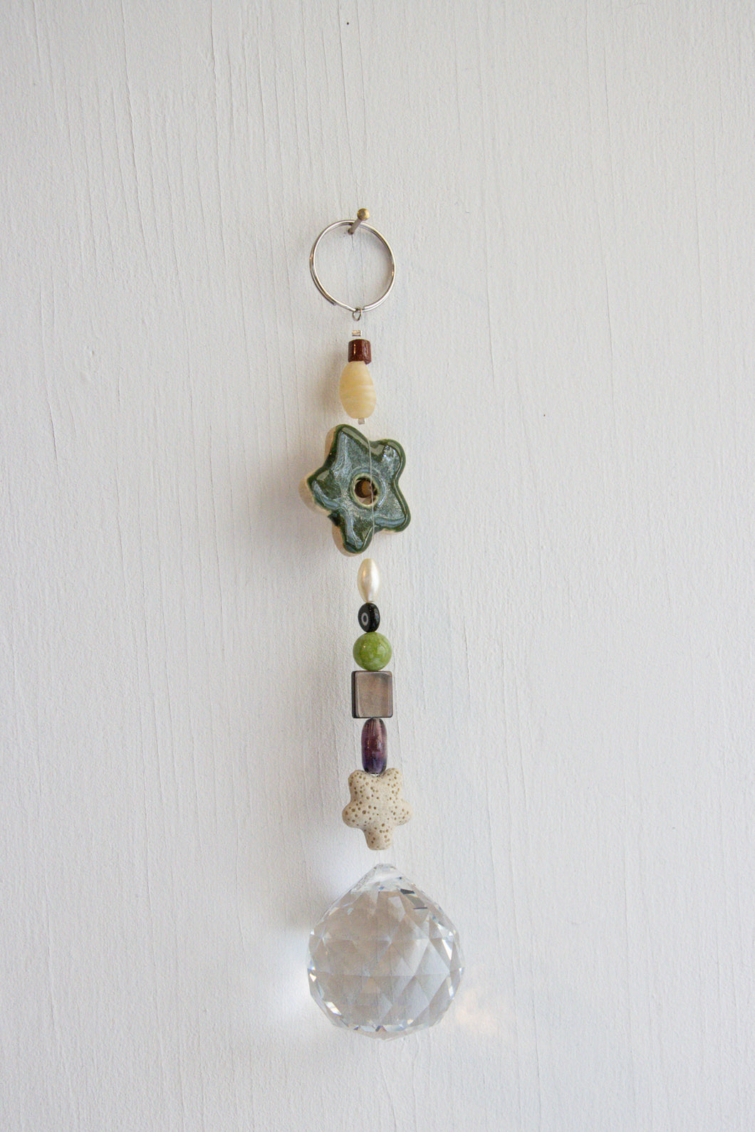 Beaded Flower Suncatcher Hanging