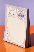 Load image into Gallery viewer, Negative Space Floral Cat Notepad