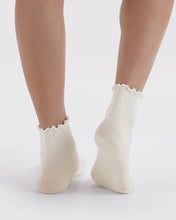 Load image into Gallery viewer, Lettuce Edge Sock Set of 2 - White