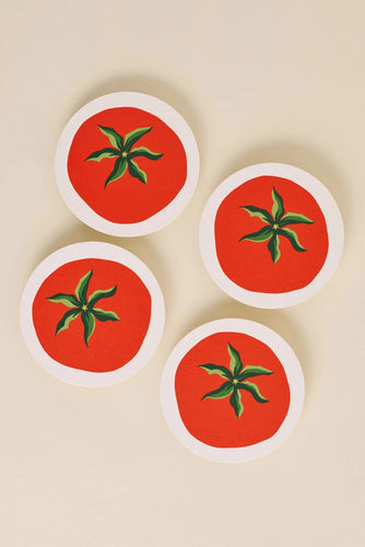 Tomato Coasters - Set of 4