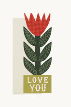 Load image into Gallery viewer, Checkerboard Lily, Love You Greeting Card