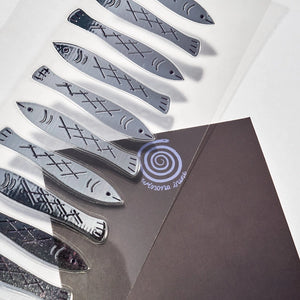 Sardines Silver Foil Sticker Sheet