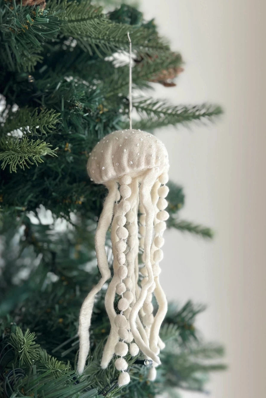 Felt Jellyfish Holiday Ornament