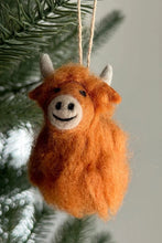 Load image into Gallery viewer, Highland Cow Holiday Ornament