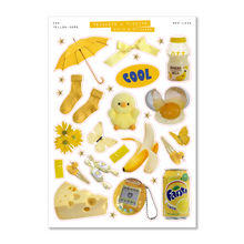 Load image into Gallery viewer, Yellow-Core Trinkets &amp; Tidbits Sticker Sheet
