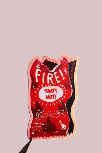 Fire Hot Sauce Packet Sticker