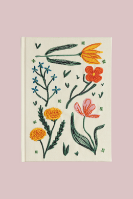 Floral Embroidered Journal