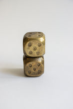Load image into Gallery viewer, Brass Dice Pair - Vintage