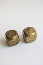 Load image into Gallery viewer, Brass Dice Pair - Vintage