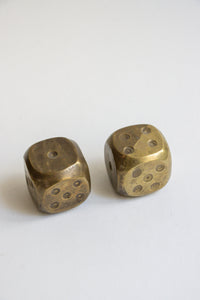 Brass Dice Pair - Vintage