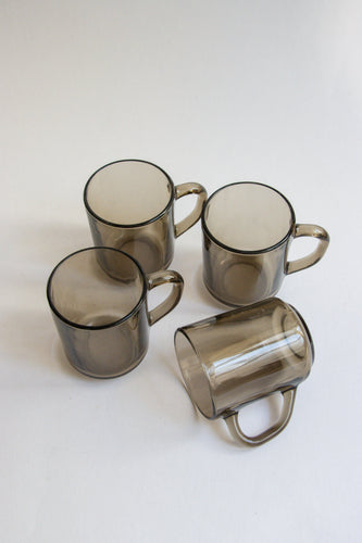 Glass Mug Set of 6 - Vintage