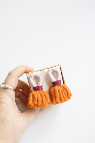 Loop Yarn Stud Earrings 2 - Old Stock