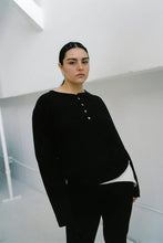 Load image into Gallery viewer, Hemp Bay Henley - Black