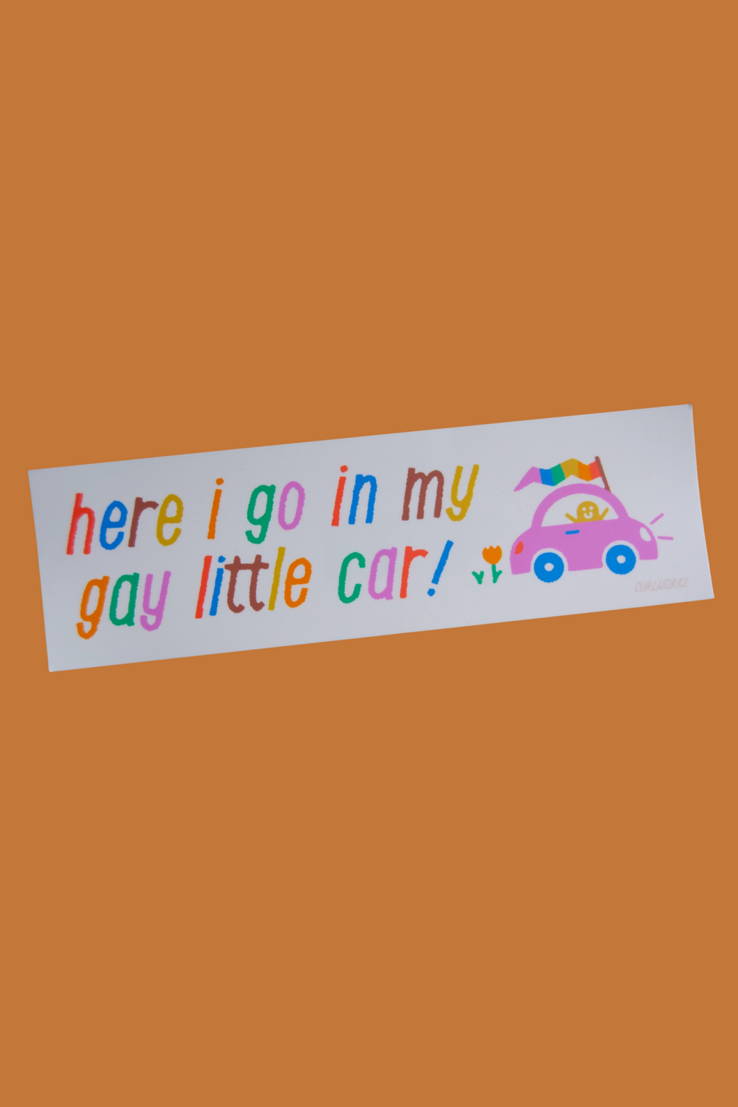 Here I Go in My Gay Little Car Bumper Sticker