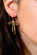 Load image into Gallery viewer, Bad to the Bow Earring Gold