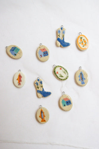 Hand Painted Ceramic Charms