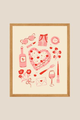 Heart Cake Art Print