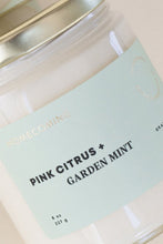 Load image into Gallery viewer, Pink Citrus + Garden Mint Soy Candle