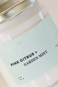 Pink Citrus + Garden Mint Soy Candle