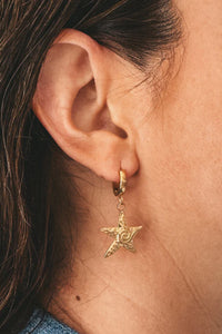 Beach Star Hoops - Gold