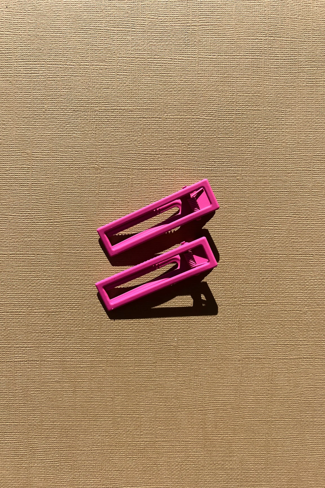 hot pink hair clip set
