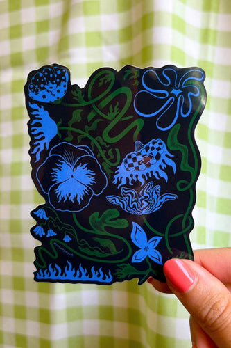 Flame Flowers Sticker