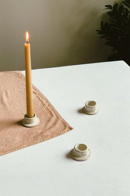 Small Speckled Candlestick Holder