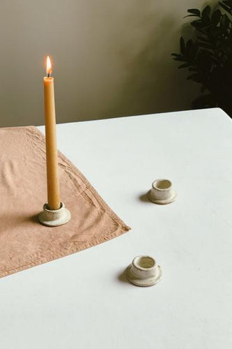 Small Speckled Candlestick Holder