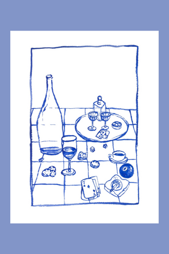 Kitchen Line Drawing Print