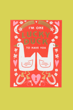 Load image into Gallery viewer, Lucky Duck Love Greeting Card