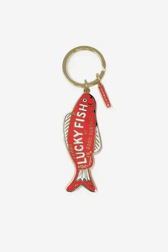 Good Fortune Fish Enamel Keychain