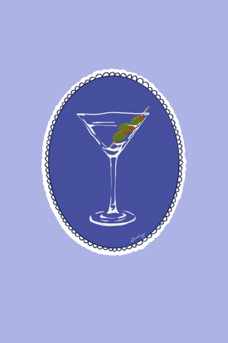 Martini Die-Cut Sticker