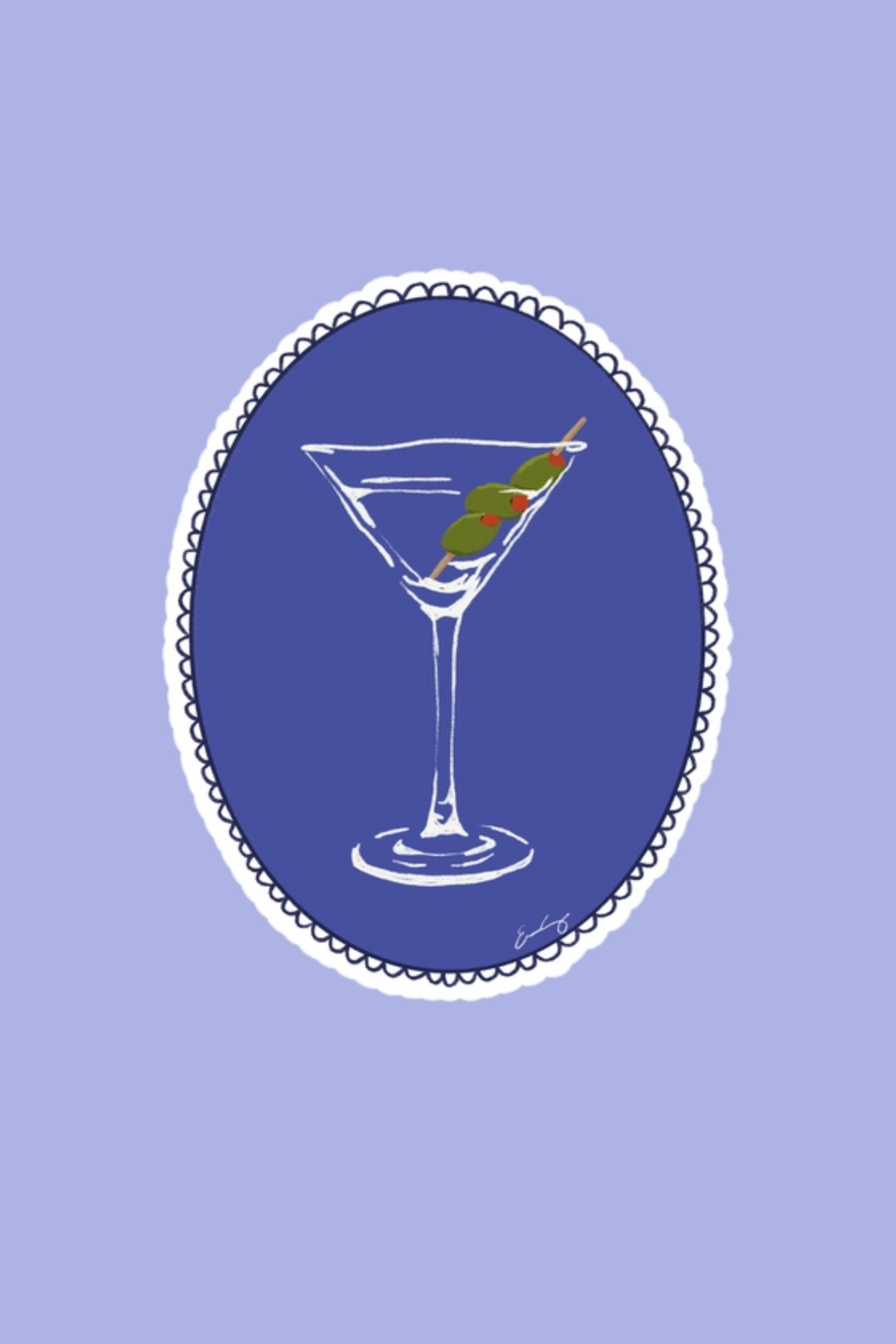 Martini Die-Cut Sticker