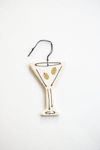 Ceramic Ornament - Olive Martini