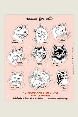 Names for Cats Mega Sticker Sheet