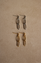 Load image into Gallery viewer, Silver and Gold Paperclip Earrings