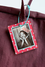 Load image into Gallery viewer, Photo Frame Keychain - Red with Blue Polka Dots