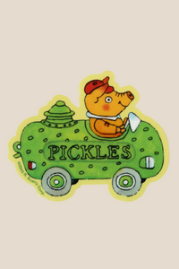 Richard Scarry Pickle Car Sticker