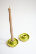 Load image into Gallery viewer, Green Speckled Candle Holder