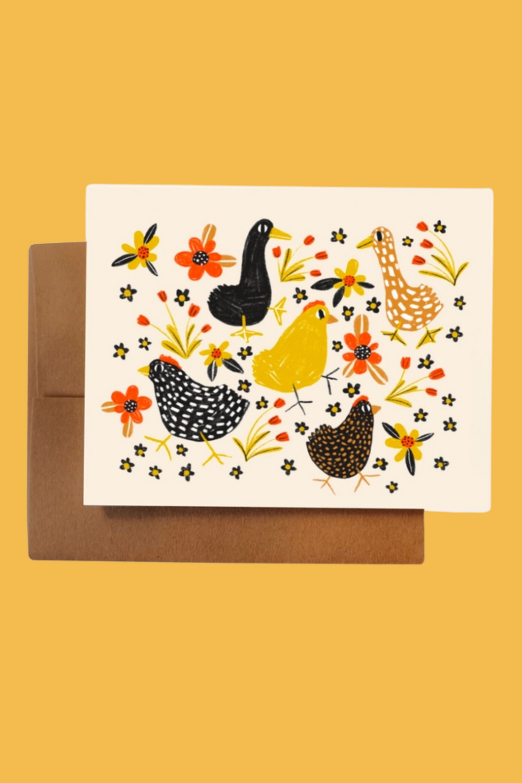 Farm Friends & Flowers Greeting Card