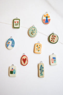 Hand Painted Ceramic Charms