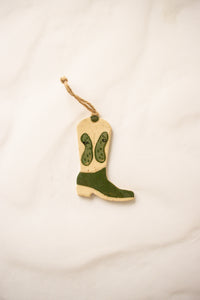 Ceramic Cowboy Boot Charm