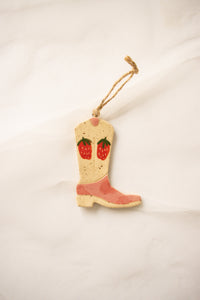 Ceramic Cowboy Boot Charm