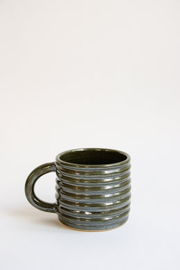 Chrome Ribbed Mug
